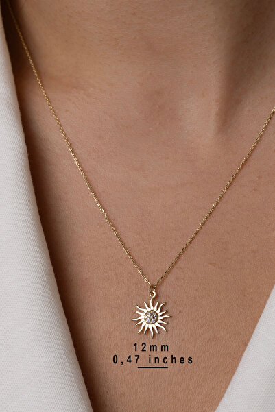 Safir Kuyumculuk Altın Güneş Kolye