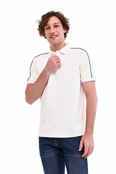 Kinetix ML MARK 12ESS300 5FX KIRIK BEYAZ Erkek Kısa Kol T-Shirt