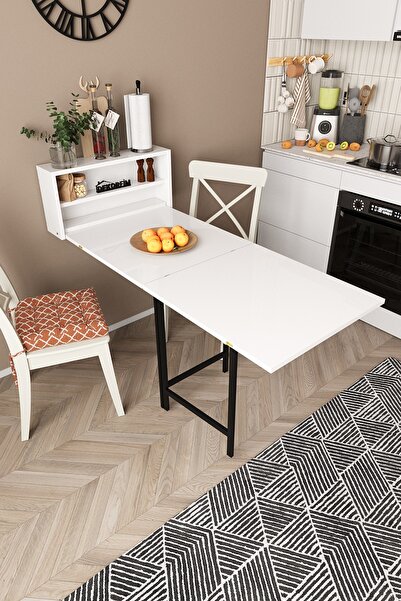 dekor fim DF01106B Duvara Monte Siyah Ayaklı Pratik Katlanır Kırma Mutfak ve ...