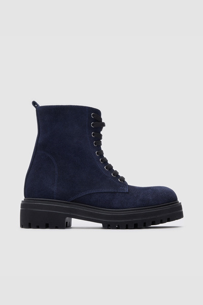 TOGO Lacivert Süet Hakiki Deri Kadın Postal Bot [051819]