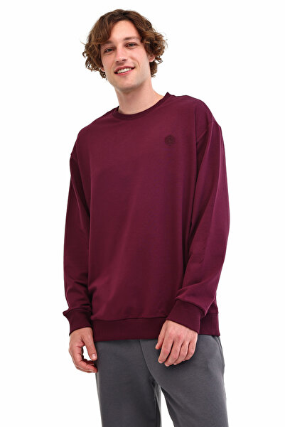 lumberjack MB SN75 C NECK SW 5PR Bordo Erkek Sweatshirt