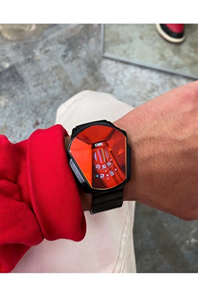 Storm Darth Slate Red Erkek Kol Saati Çelik Kasa Lazer Cam Özel Tasarım