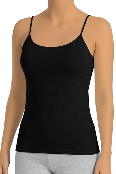 Öts Kadın Atlet Ribana İp Askılı (%100 Pamuk)