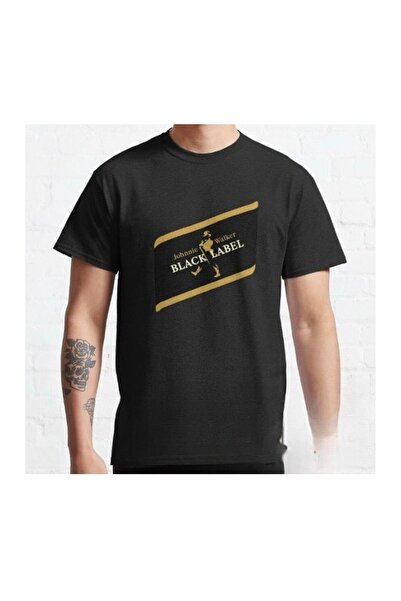 Herşey Nota Black Label Design Unisex T-shirt negru din 100% bumbac