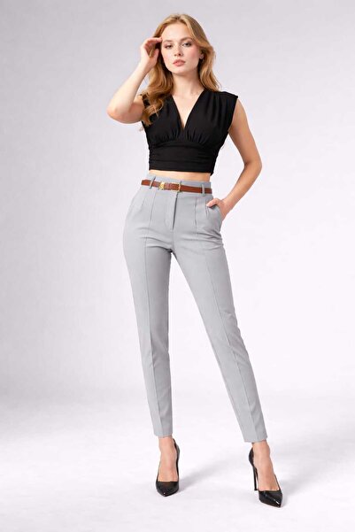 ANATOLIATEKSTILE Elegant Women's Pants, Office Business Casual Without Belt –...