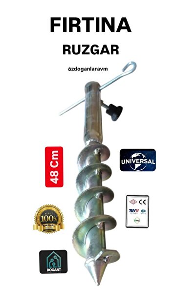 Dogant Karadeniz Şemsiye Çadır Bahçe Plaj Yer Sabitleme 40 Cm Demir Kazıgı Sa...