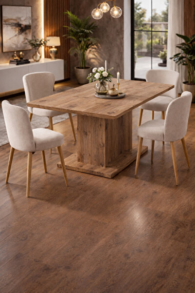 258 MoLife Vion Mutfak Masası 4 Kişilik Yemek Masası Cafe Masası Balkon Masas...