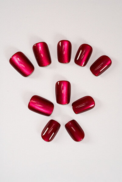 POP Beauty Takma Tırnak Seti & Zararsız Yapıştırıcı, Cat Eye