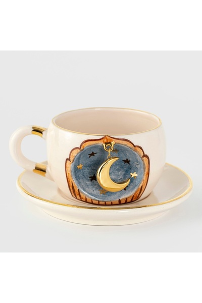 BSK Ceramics Handmade Ramazan Koleksiyonu Çay Fincanı - Hilal