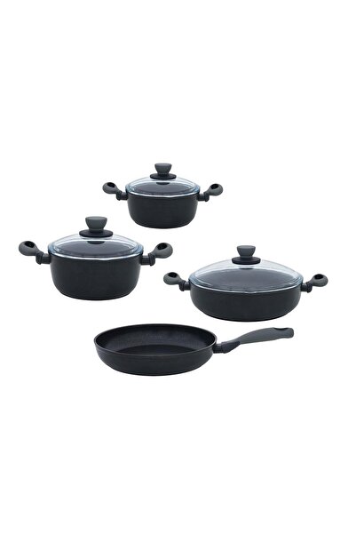Leggno Colorgy Titanium Cookware Set 7 Piece Black