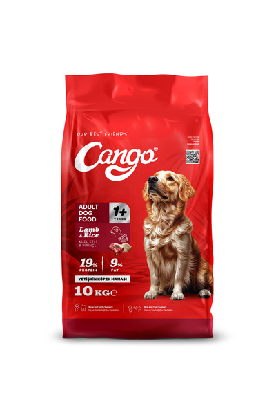 Cango Hrana uscata caini adulti, 10 kg, cu miel si orez, mancare caine echili...