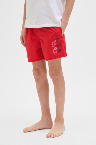 Jack & Jones JPSTMAUI JJSWIM LOGO AKM Κόκκινο αγορίστικο σορτς