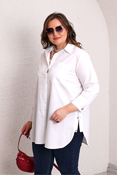 Büyük Moda ΠΟΥΚΑΜΙΣΟ ΑΠΟ ΛΙΚΡΑ ΚΑΙ ΠΟΠΛΙΝΑ ΜΕ ΚΟΥΜΠΙΑ ΑΞΕΣΟΥΑΡ