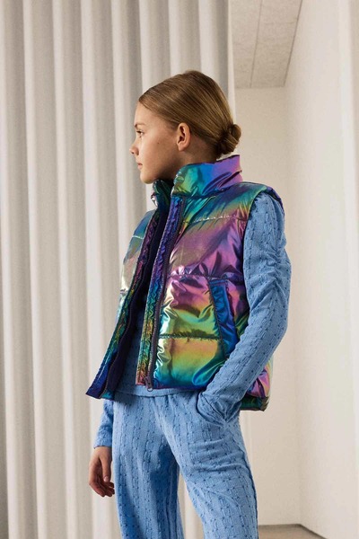 Name it NMFMOLINA VEST SHINY Mor Kız Çocuk Yelek