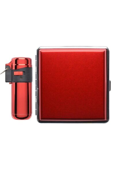 Atomic Kırmızı Tabaka ve Jet Alevli Çakmak – German Model 15650