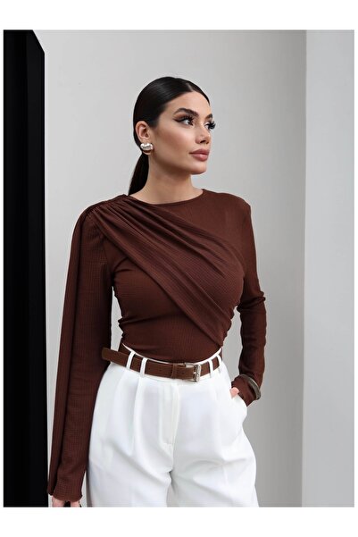 ESRAHELVACI Bluză cu mânecă lungă și șal scurt