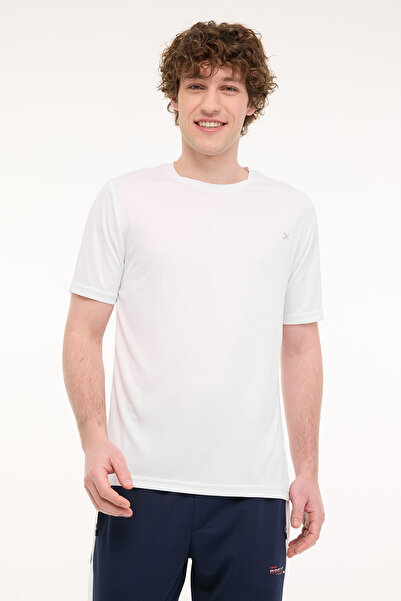 Kinetix MB PES C 11SN225 5FX Beyaz Erkek Kısa Kol T-Shirt