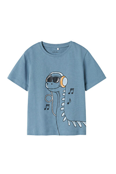 Name it Тениска с къс ръкав NMMVILASSE SS NREG TOP, синя, за момче