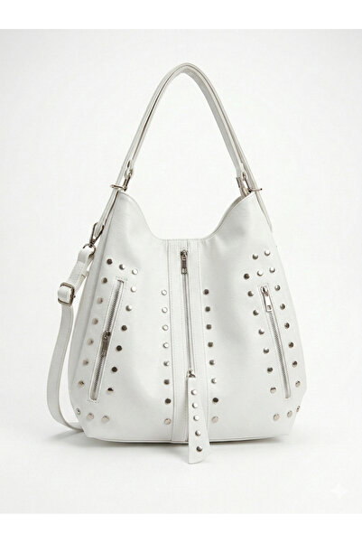 Çanta Trend Soft Faux Leather Women's Studded Detail Women's Hand Shoulder Ba...