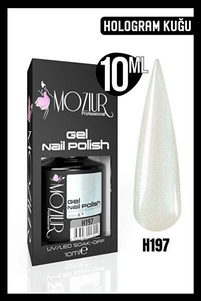 MOZIUR H197 Uv Led Kalıcı Oje (SEDEFLİ RAKI BEYAZI) 10ml