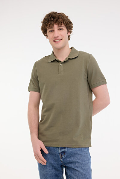 Kinetix Ανδρικό κοντομάνικο μπλουζάκι MB PAM 12SN328 5FX Khaki