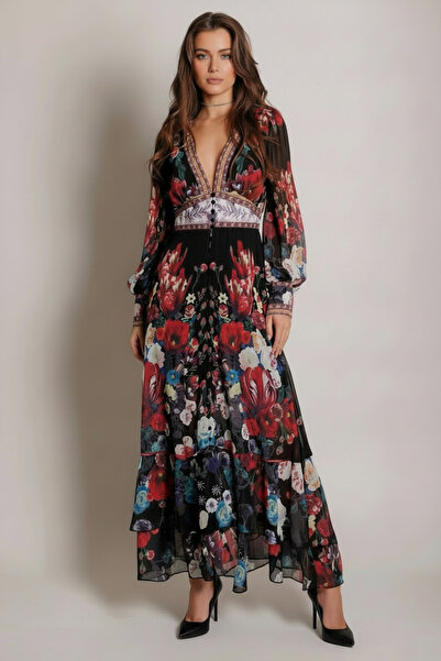 FeteRL Premium Fleurs Noires Dress