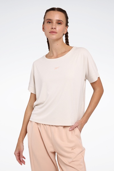 Reebok RELA TEE Bej Kadın Kısa Kol T-Shirt