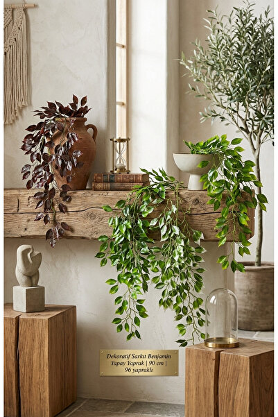ledison Dekoratif Sarkıt Benjamin Yapay 96 Yaprak Dalları