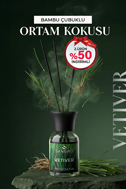Sansiro Vetiver 100ml Bambu Çubuklu Ortam Kokusu