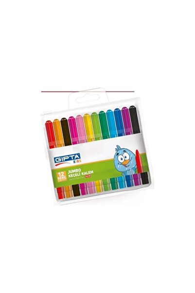 Gıpta قلم تلوين جامبو كرتون 12 لون K410