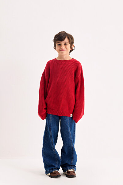 Marvy Pamuk Örme Kazak Kırmızı