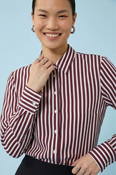 HAKKE Armürlü Çizgili Klasik GÖMLEK