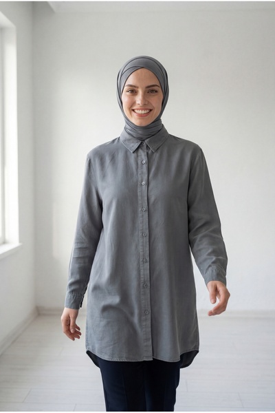 BENAHOLL Sima Önü Kısa Arkası Uzun Gömlek-MA3011 Mint