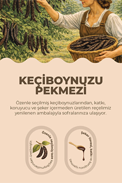Antep Pazarı Harnup Keçiboynuzu Pekmezi - 620g