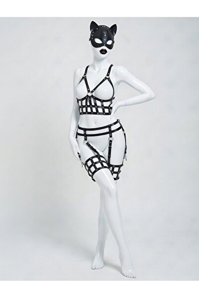 Good Miss Deri Fantezi Set – Maske + Üst Harness + Alt Harness