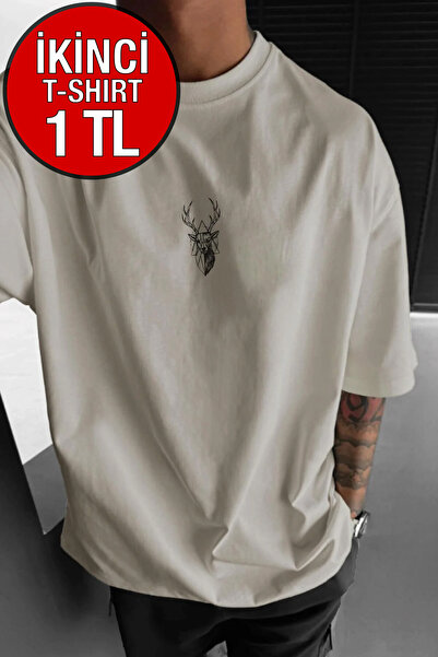 Millionaire Férfi Stone Deer nyomott Oversize Fit Laza, széles szabású, laza ...