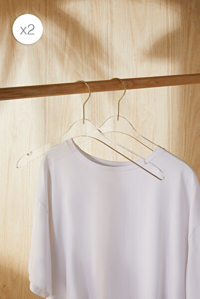 Ocean Home Textile 2 buc. Umeraș din acril transparent, cuier pentru haine, c...