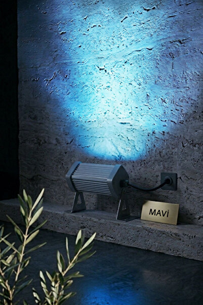 Volaris Led Mavi Wallwasher 10 Cm 3 Watt Dış ve İç Cephe Aydınlatma Ip65 Su G...