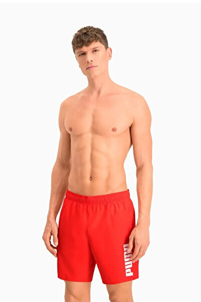 Puma SWIM MEN MID SHORTS Kırmızı Erkek Deniz Şortu