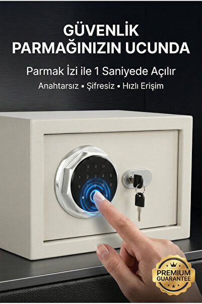 4Berry 20FEC Ev ve Ofis İçin Parmak İzli Elektronik Kasa – Şifreli, Metal Kas...