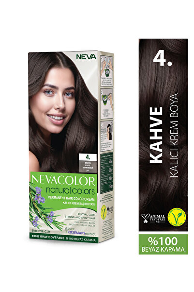 Neva Color Natural Colors 4. KAHVE Kalıcı Krem Saç Boyası Seti