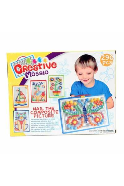 OEM Joc creativ mozaic multicolor si cutie de depozitare din plastic