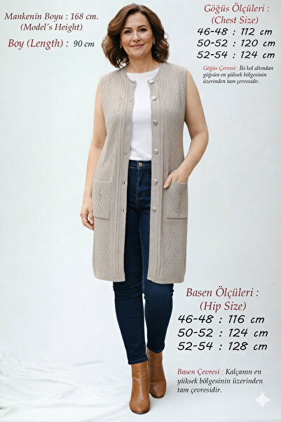 Laden Women's Knitwear Transitional Spring Steel Knit Large Size Long Merceri...