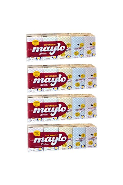 Maylo مناديل جيب 10 عبوات × 4 قطع