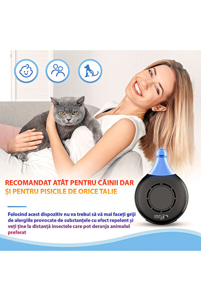 Unified Studios Dispozitiv ultrasonic antiparaziti/anti-insecte, pentru anima...