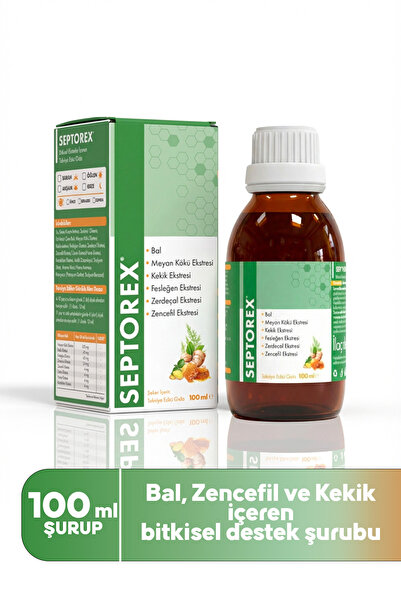 Septorex Ballı Zencefilli Kekikli Bitkisel Şurup 100 ml