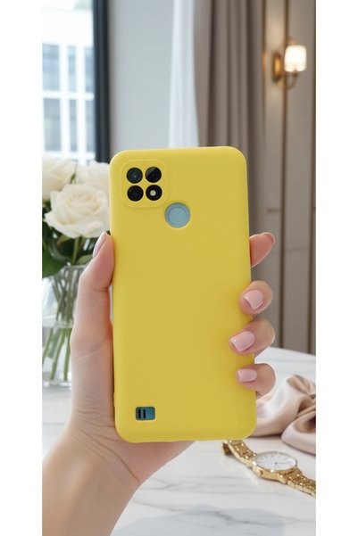 TechTrove Realme C21 Kılıf İçi Kadife Soft Silikon Lansman Kapak