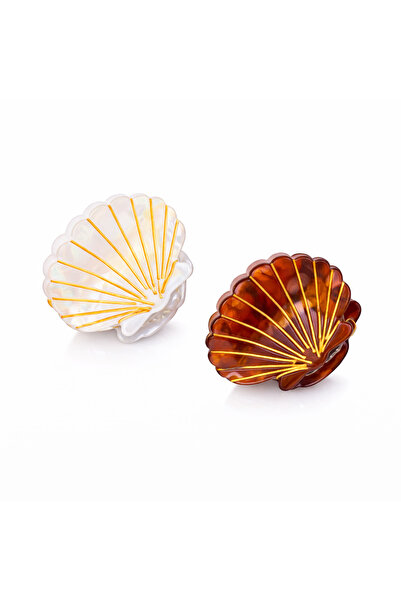 Mini and Kids مشابك شعر صغيرة للأطفال بتصميم حورية البحر الصغيرة، لون بني متوسط