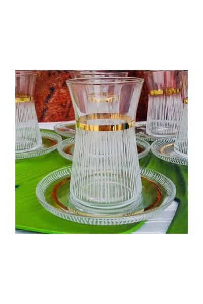 Paşabahçe طقم أكواب شاي زجاجية من هيبيلي يتسع لـ 6 أشخاص و12 قطعة
