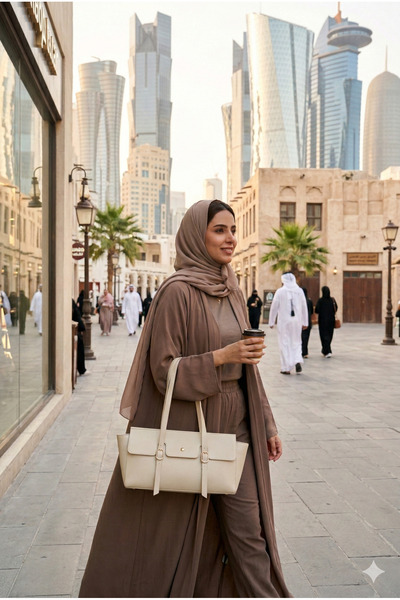 Çanta Trend Women's Buckle Detailed Bag Cream